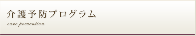 介護予防プログラム